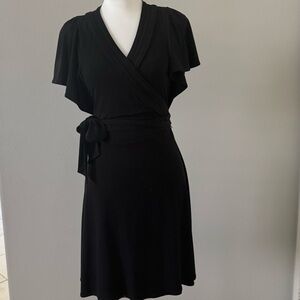 BCBGeneration Black Midi Wrap Dress